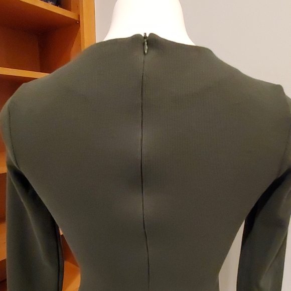 Zara White Black Collection Green Dress Size S - Picture 8 of 9